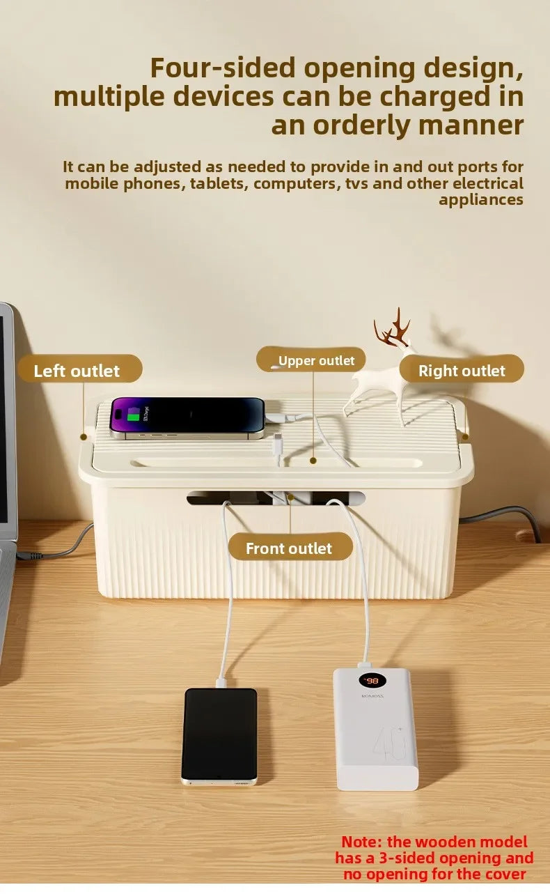 Desktop Cable Storage Box – White (S)