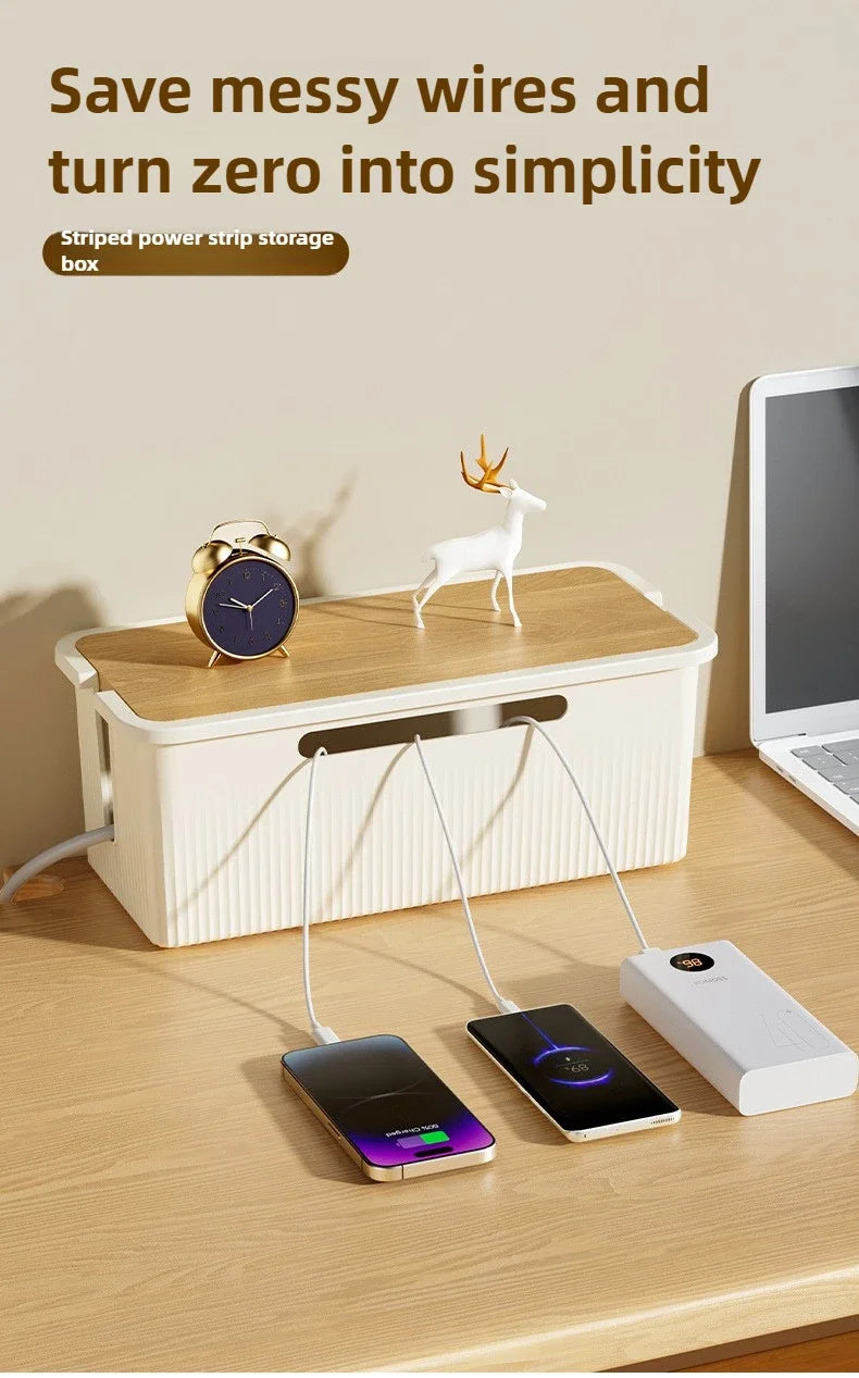 Desktop Cable Storage Box – White (L)