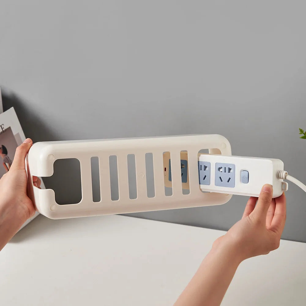 Bamboo Cable Management Box – Black (L)