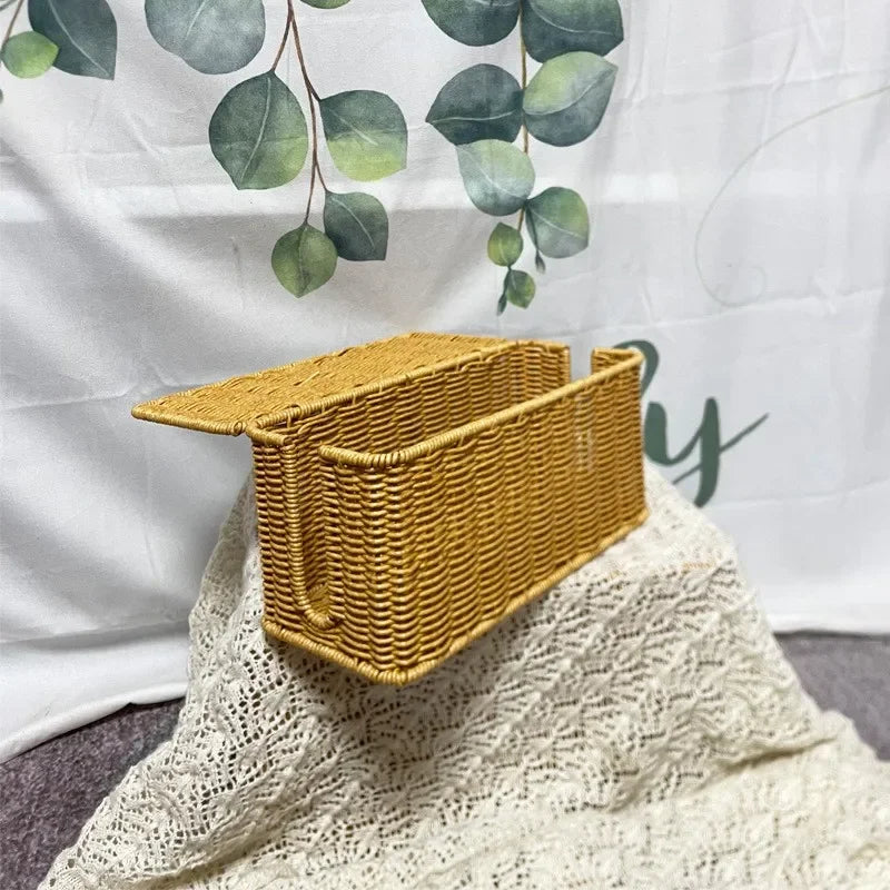 Rattan Cable Organizer Box