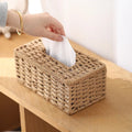 Vintage Rattan Tissue Cover – Beige